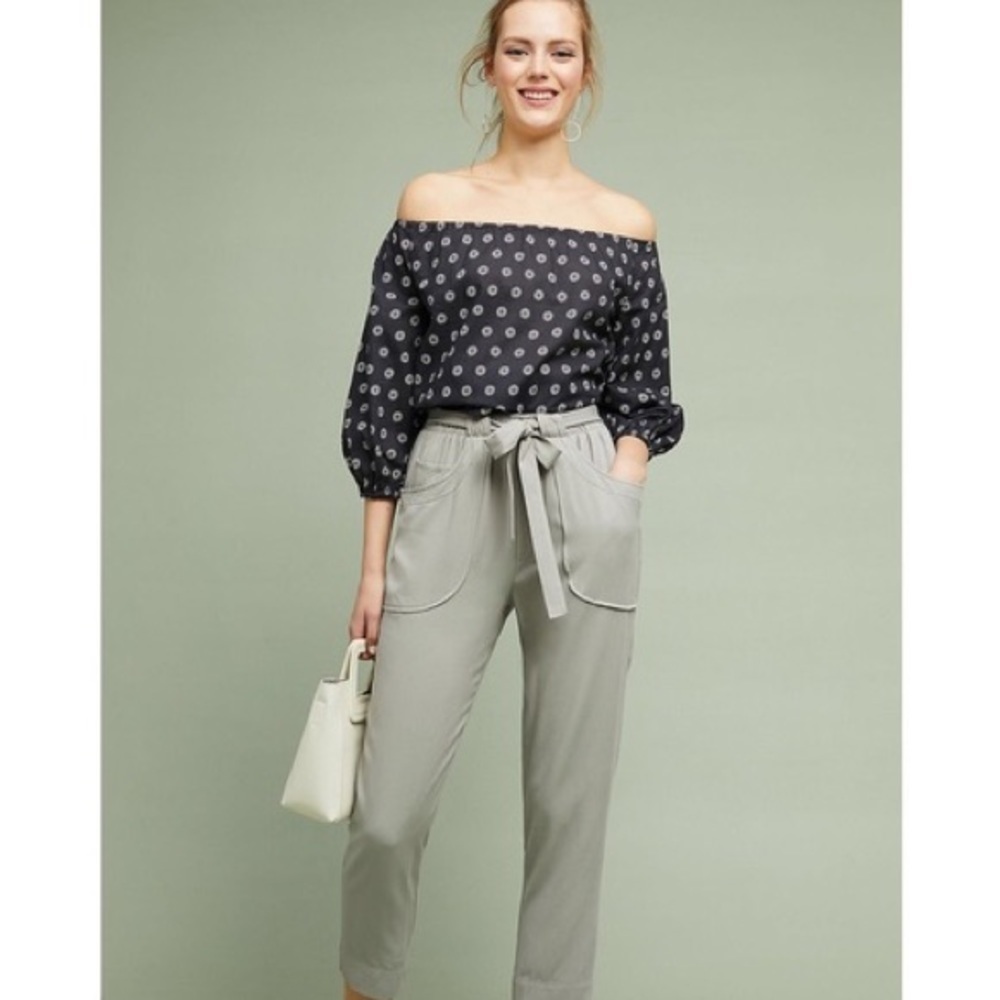 Anthro Maeve Maiden Off-The-Shoulder Blouse SZ SM